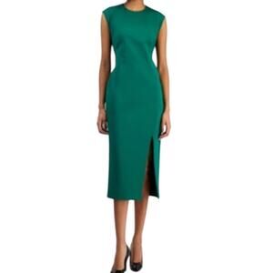 Bar III Women's Cap-Sleeve Crewneck Midi Dress in Bright Green